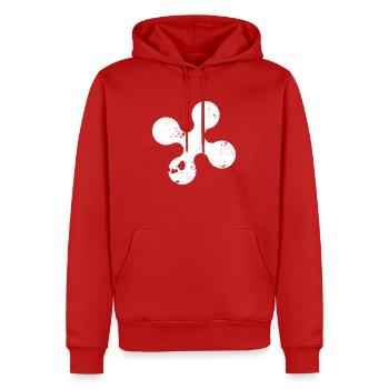 Lombardy Cross - Men’s Premium Organic Hoodie - red - Front - Nico (187cm)