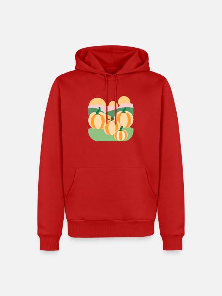 Kürbis - Männer Premium Bio Hoodie - Rot