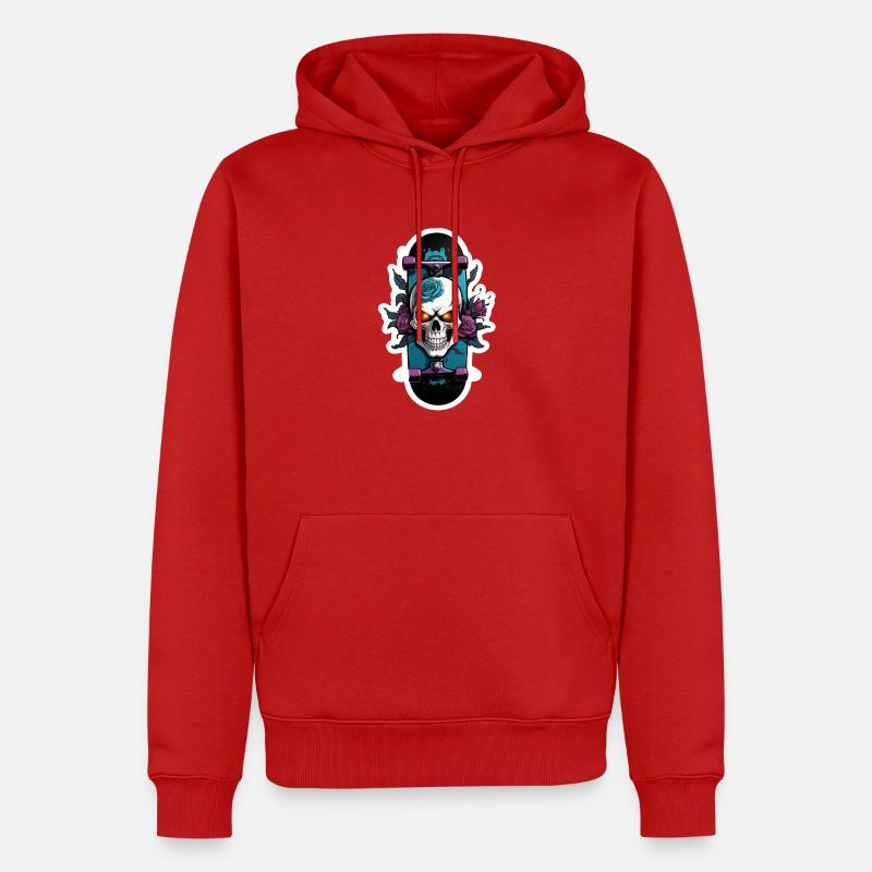 Patineur de crâne - Sweat à capuche Premium bio Homme - rouge
