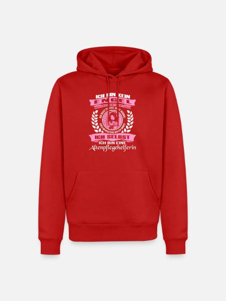 Ich bin eine Altenpflegehelferin - Männer Premium Bio Hoodie - Rot