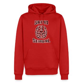 Sapiosexual - Men’s Premium Organic Hoodie - red - Front - Nico (187cm)
