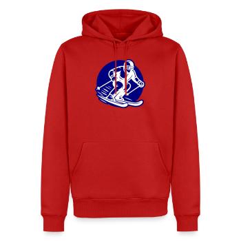 Ski Sport Logo - Sweat à capuche Premium bio Homme - rouge - Devant - Nico (187cm)