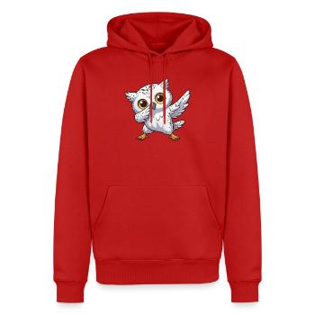 Coole Schneeeule Dabbing Kids Eule Dab - Männer Premium Bio Hoodie - Rot - Vorne - Nico (187cm)