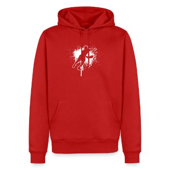 Pickleballspiel Geschenk für Pickleball Match Fans - Männer Premium Bio Hoodie - Rot - Vorne - Nico (187cm)