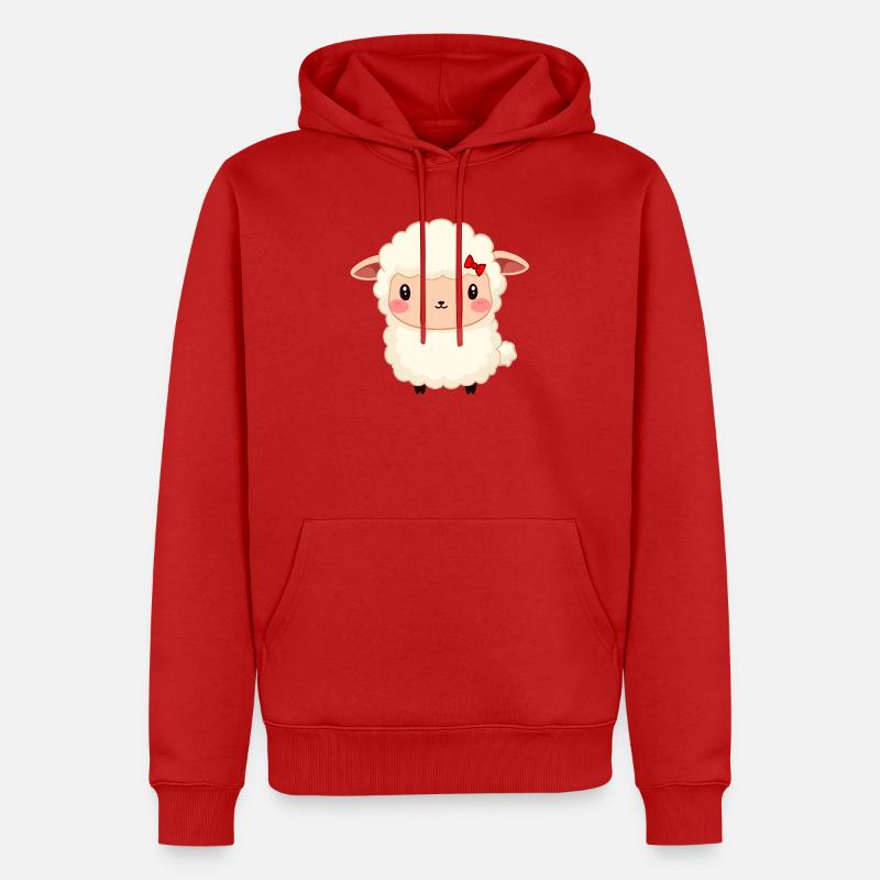 Mouton - Sweat à capuche Premium bio Homme - rouge
