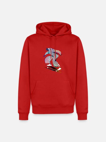 Skateboarder - Männer Premium Bio Hoodie - Rot