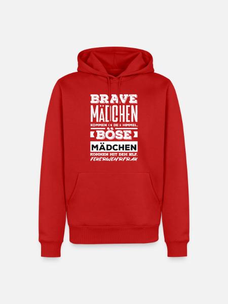 Feuerwehr Feuerwehrmann Geschenk - Männer Premium Bio Hoodie - Rot