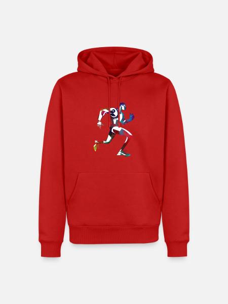 Farbenfroher Läufer - Männer Premium Bio Hoodie - Rot