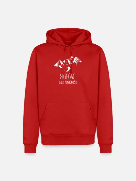 Kitzbühel Skifahren - Männer Premium Bio Hoodie - Rot