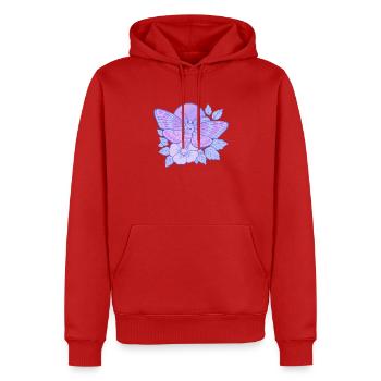 Mystic Skull Moth Pastellpastell - Männer Premium Bio Hoodie - Rot - Vorne - Nico (187cm)