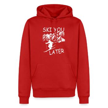 Ski ,Wintersport,Schnee ,Geschenk ,Geschenkidee - Männer Premium Bio Hoodie - Rot - Vorne - Nico (187cm)