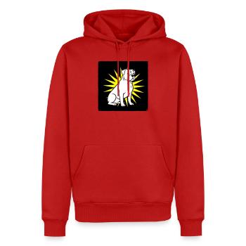 Cool Dog dans le style Punk Rock & Pop Art - Sweat à capuche Premium bio Homme - rouge - Devant - Nico (187cm)