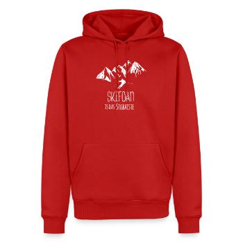 Skifahren Stubai - Männer Premium Bio Hoodie - Rot - Vorne - Nico (187cm)