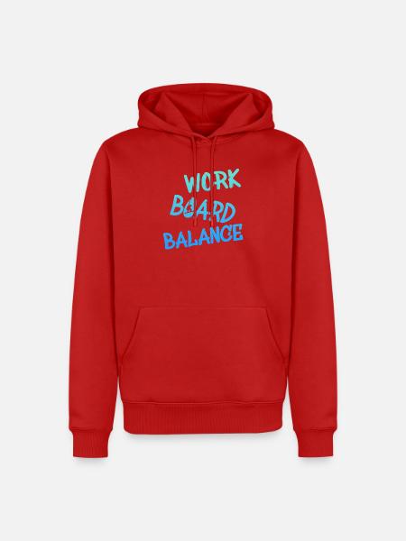 Snowboard - work board balance - Männer Premium Bio Hoodie - Rot