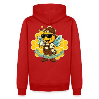 Dintershoney - Männer Premium Bio Hoodie - Rot - Hinten - Nico (187cm)