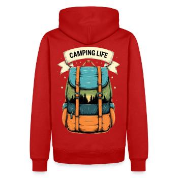Camping Life Adventure Chemise à dos - Sweat à capuche Premium bio Homme - rouge - Dos - Nico (187cm)