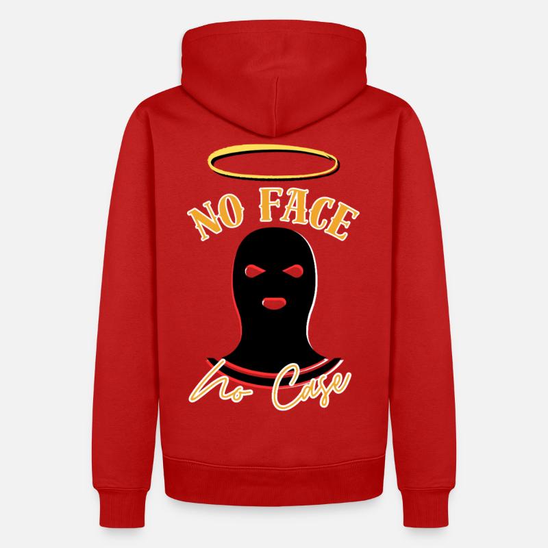 Pas de visage, pas d’étui - Sweat à capuche Premium bio Homme - rouge
