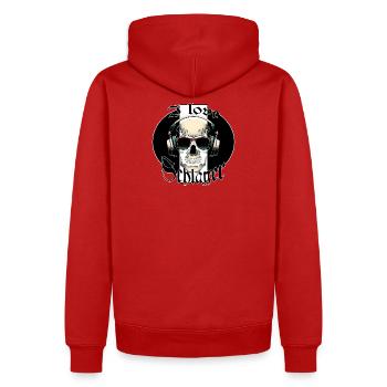 Schlagerfans - das ist für EUCH! - Männer Premium Bio Hoodie - Rot - Hinten - Nico (187cm)