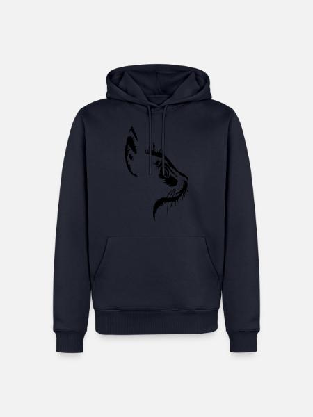 Katzenkopf 2- Katzengesicht - Männer Premium Bio Hoodie - Navy