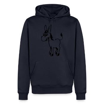 esel suess lachen tier muli lustig natur baby kind - Männer Premium Bio Hoodie - Navy - Vorne - Nico (187cm)