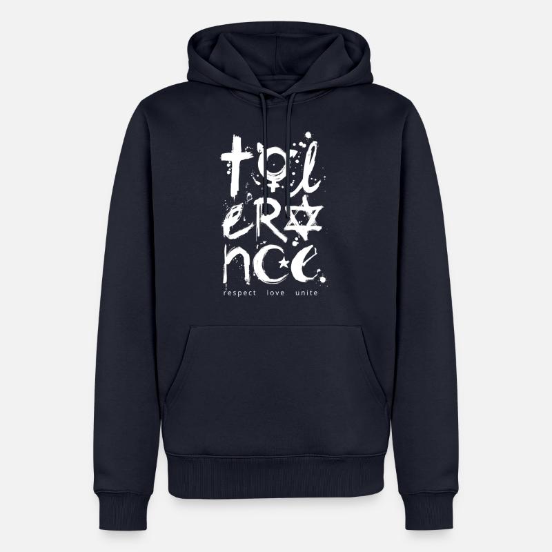 tolerance Artwork - Männer Premium Bio Hoodie - Navy
