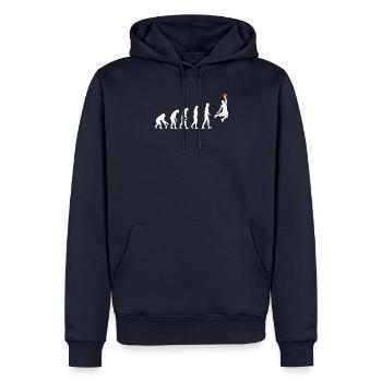 Basketball evolution - Men’s Premium Organic Hoodie - navy - Front - Nico (187cm)