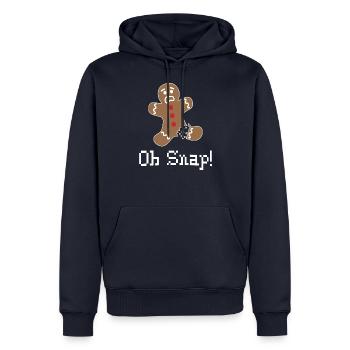 Oh Snap Ugly Sweater - Noël - Sweat à capuche Premium bio Homme - bleu marine - Devant - Nico (187cm)
