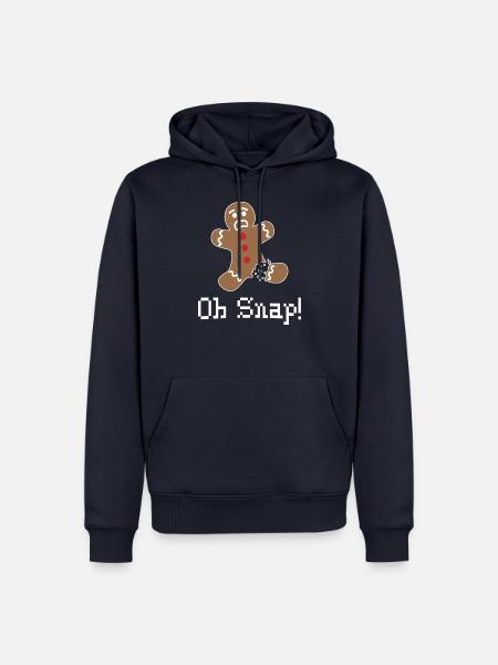 Oh Snap Ugly Sweater - Kerstmis - Mannen Premium Bio hoodie - navy