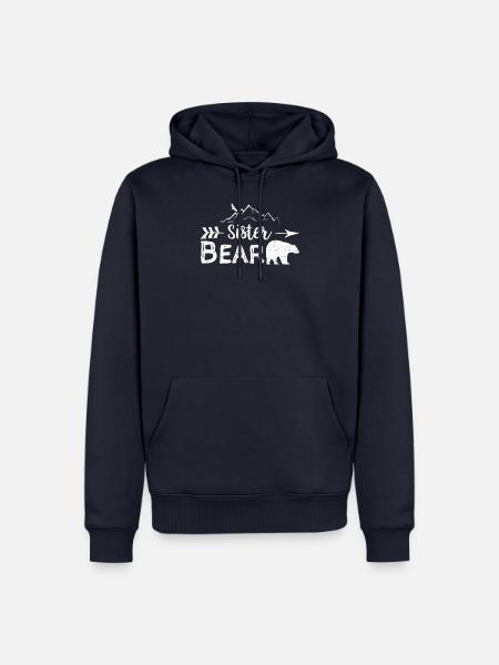 Sister Bear - sister - Men’s Premium Organic Hoodie - navy