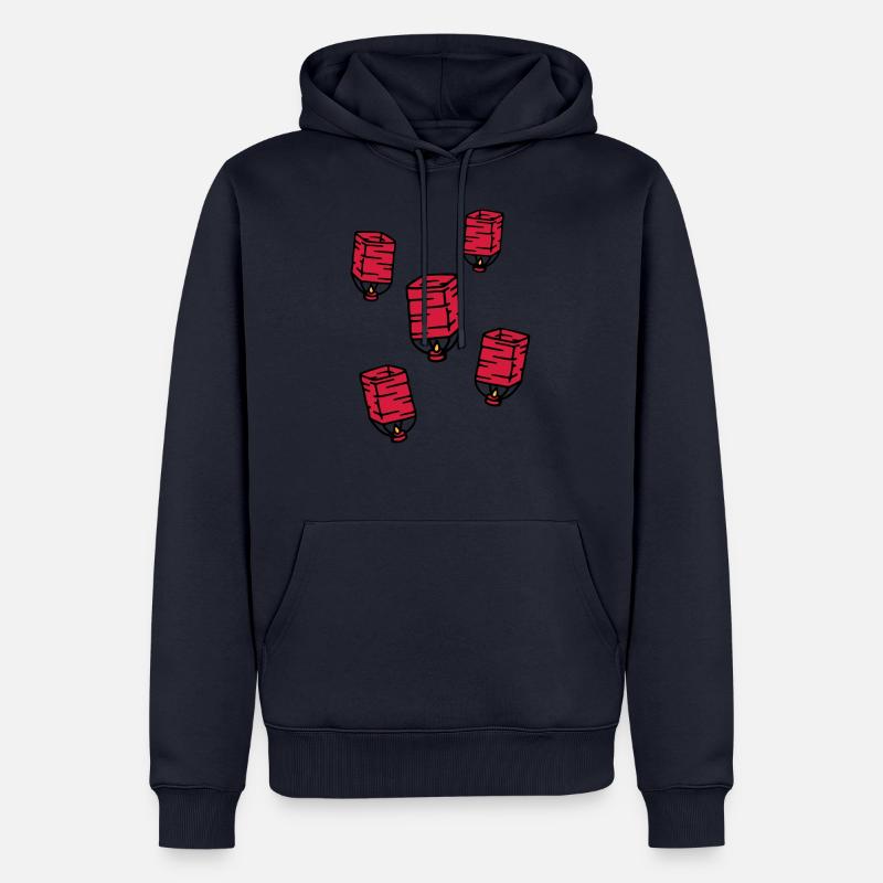 Himmelslaterne Chinesisches Lampion Sky lantern - Männer Premium Bio Hoodie - Navy