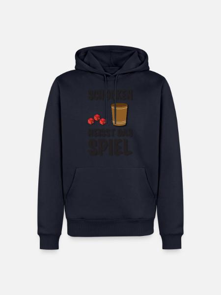 Schocken heißt das Spiel - Männer Premium Bio Hoodie - Navy