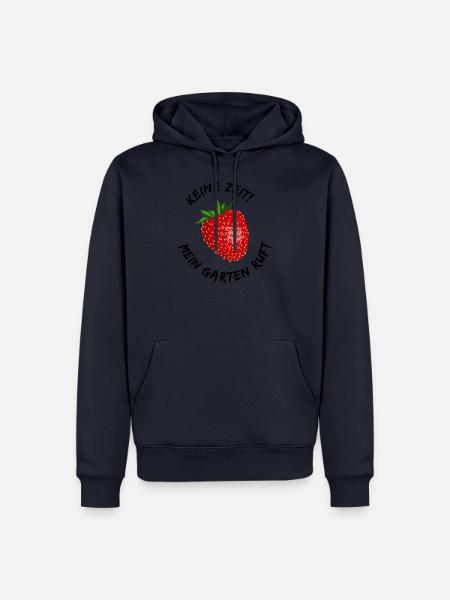 Garten | Gärtnerin | Gärtner | Erdbeere | Spruch - Männer Premium Bio Hoodie - Navy