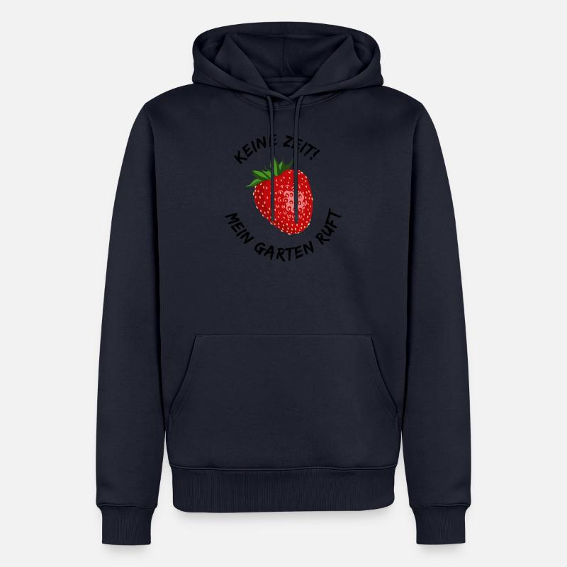 Garten | Gärtnerin | Gärtner | Erdbeere | Spruch - Männer Premium Bio Hoodie - Navy