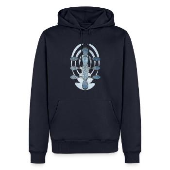 Résumé n° 65 - Sweat à capuche Premium bio Homme - bleu marine - Devant - Nico (187cm)