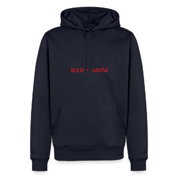 Dad > Mom Geschenkidee lustig Vatertag Vater Humor - Männer Premium Bio Hoodie - Navy - Vorne - Nico (187cm)