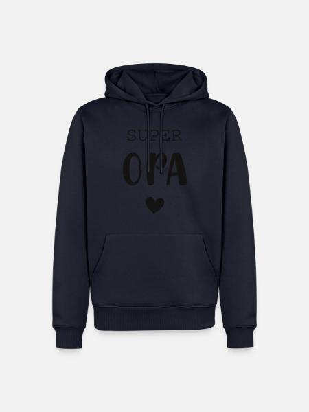 Super Opa mit Herz - Männer Premium Bio Hoodie - Navy