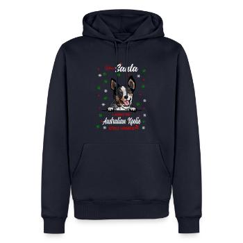 Australischer Koolie Hund Weihnachten Hunderasse - Männer Premium Bio Hoodie - Navy - Vorne - Nico (187cm)