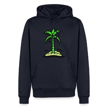 Icône de Palm Island Été - Sweat à capuche Premium bio Homme - bleu marine - Devant - Nico (187cm)