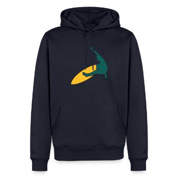 surfer - Männer Premium Bio Hoodie - Navy - Vorne - Nico (187cm)