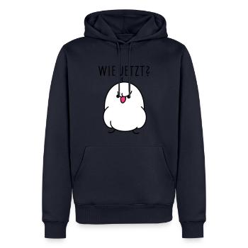 Fragender Vogel - Männer Premium Bio Hoodie - Navy - Vorne - Nico (187cm)