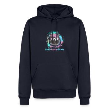 Roter panda ,Malerei,pandabär, endlich schulkind - Männer Premium Bio Hoodie - Navy - Vorne - Nico (187cm)