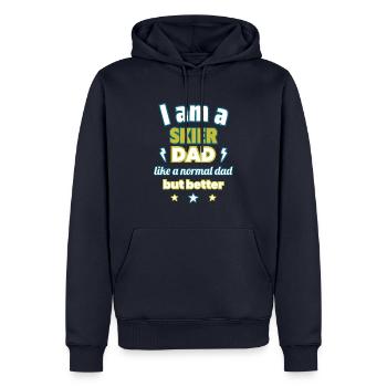 Dad SKIER, Father's Day Gift, Skiing,Sports - Men’s Premium Organic Hoodie - navy - Front - Nico (187cm)