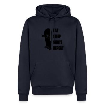 Skateboard Skate-Fan Skaten Skater Skateboarding - Männer Premium Bio Hoodie - Navy - Vorne - Nico (187cm)