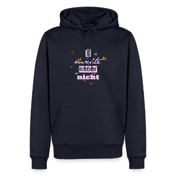 Bartleby der Schreiber - Ich möchte lieber nicht - Männer Premium Bio Hoodie - Navy - Vorne - Nico (187cm)