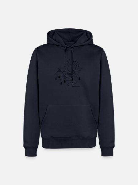 mountains - Men’s Premium Organic Hoodie - navy