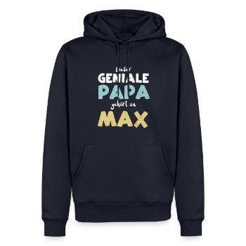 Dieser Geniale Papa Gehört Zu Max - Männer Premium Bio Hoodie - Navy - Vorne - Nico (187cm)