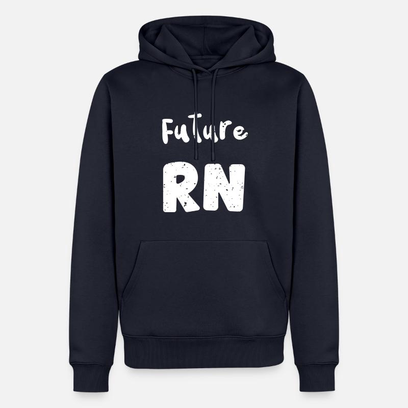 Future Rn - Infirmière - Sweat à capuche Premium bio Homme - bleu marine
