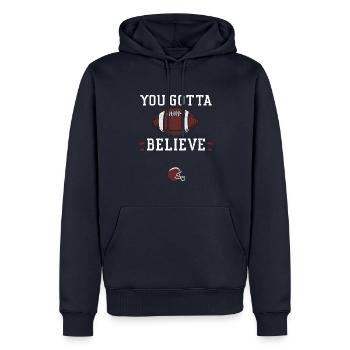 You Gotta Believe - Football - Männer Premium Bio Hoodie - Navy - Vorne - Nico (187cm)