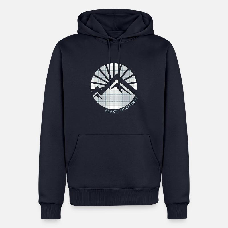 Winter - Berge - Männer Premium Bio Hoodie - Navy