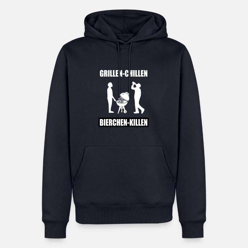 BBQ - Männer Premium Bio Hoodie - Navy